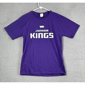 Sacramento Kings T Shirt Junior XL Purple White Fruit Of Loom Basketball